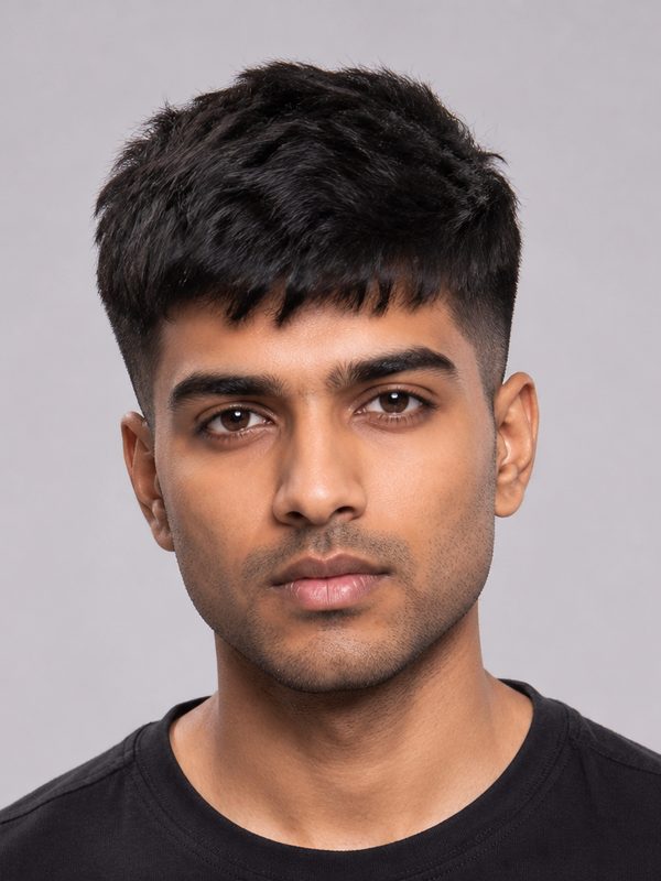 Men's textured crop haircut